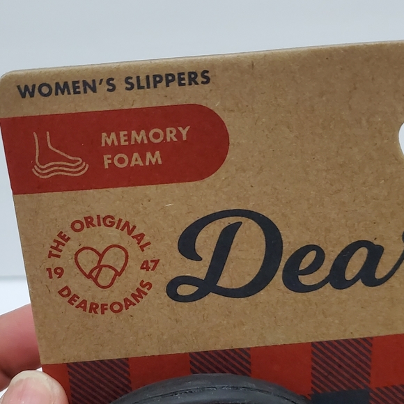 Dearfoams Brown Leopard Print Memory Foam Slippers - Picture 4 of 4